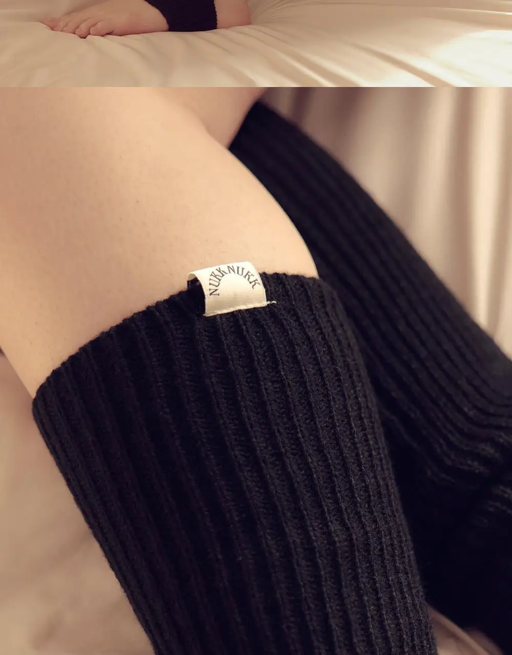 [류혜영 PICK] 마른파이브 넉넉 리브드 니트 레그워머 3colors (블랙/아이보리/라이트그레이) 상세페이지 33